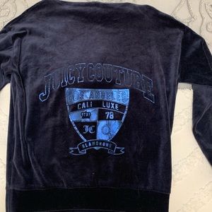 Juicy Couture navy velour hoodie